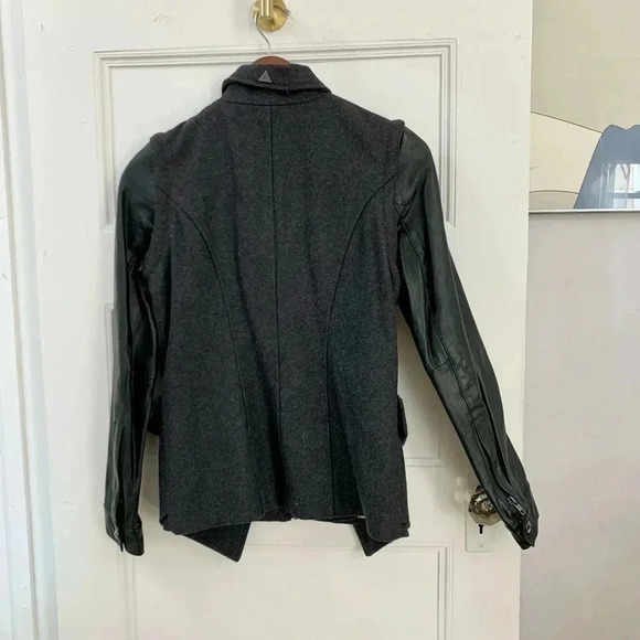 Sam Edelman Faux Leather Sleeve Spring Jacket - Picture 6 of 11